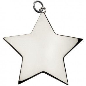 7cm Silver Small Star Medal