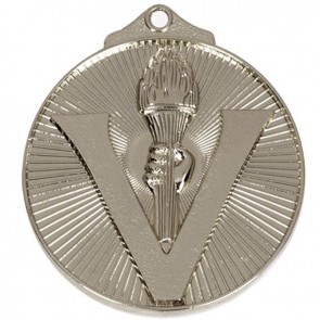 52mm Silver Horizon Victory Torch Medal