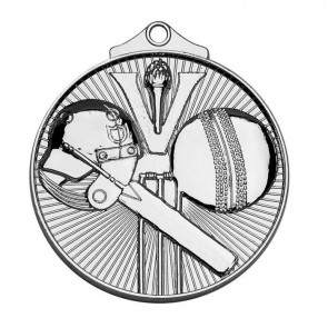 52mm Silver Horizon Cricket Medal