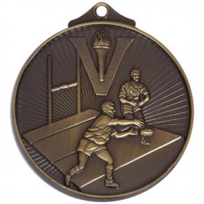 52mm Bronze Horizon Rugby Medal