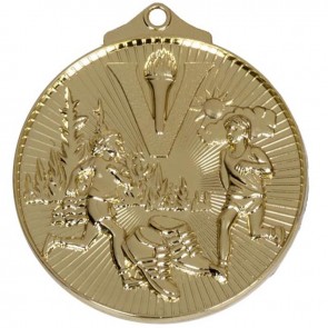 52mm Gold Horizon Cross Country Medal
