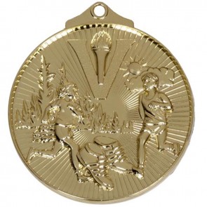 52mm Gold Horizon Cross Country Medal