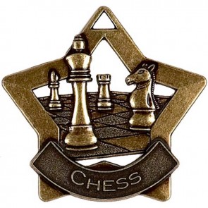 60mm Bronze Mini Star Chess Medal