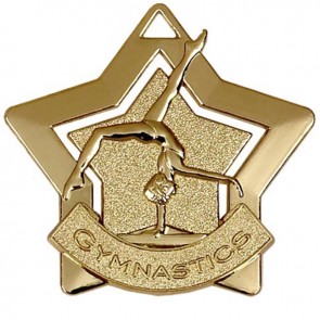 60mm Gold Mini Star Gymnastics Medal