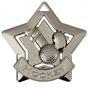 60mm Silver Mini Star Hockey Medal