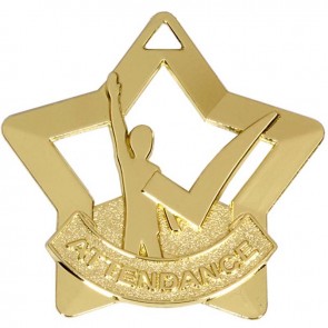 60mm Mini Star Attendance Medal