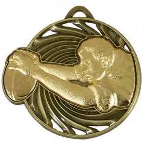 50mm Gold Try Rugby Vortex Medal