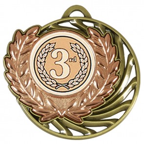 50mm Bronze Centre holder Wreath Vortex Medal