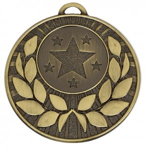 50mm Bronze Star with Gold Wreath Target Medal