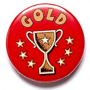1 Inch Gold Cup Pin Badge