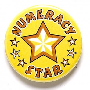 1 Inch Numeracy Star Pin Badge
