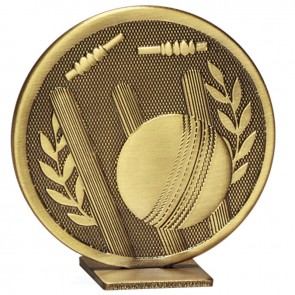 60mm Free Standing Bronze Cricket Global Medal