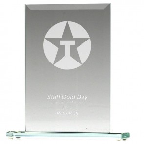 5 Inch Rectangle Plate Jade Glass Award