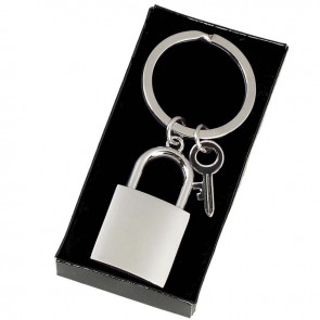 40mm Padlock Crown Keyring