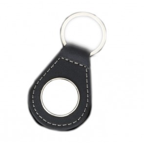 62mm Centre Holder Leather Style Crown Keyring