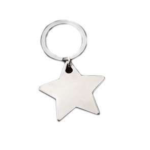 2 x 2 Inch Star Crown Keyring