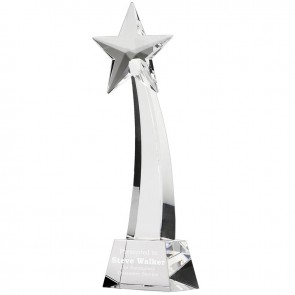9 Inch Optical Crystal Recognition Star Award