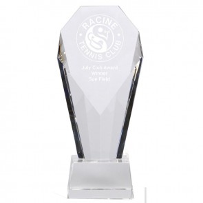 7 Inch Pristine Achievement Diamond Optical Crystal Award