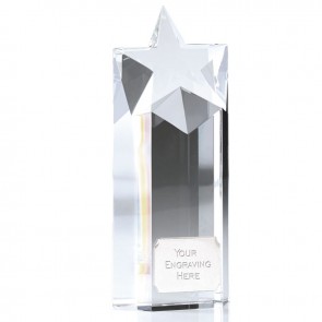 6 Inch Star Block Focus Crystal Award