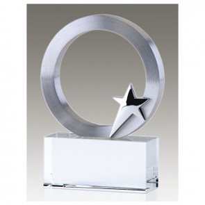 4 Inch Silver Star Disc Eclipse Award