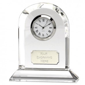 4 Inch Arched Optical Crystal Clock
