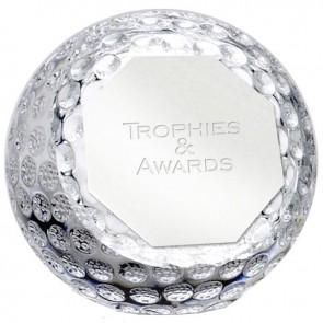 2 Inch Golf Orb Optical Crystal Award
