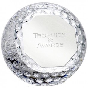 4 Inch Golf Orb Optical Crystal Award