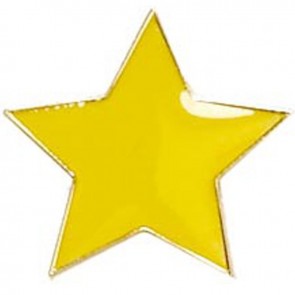 20mm Yellow Star Lapel Badge