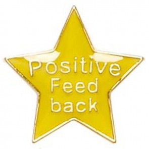 20mm Yellow Star Feedback Lapel Badge