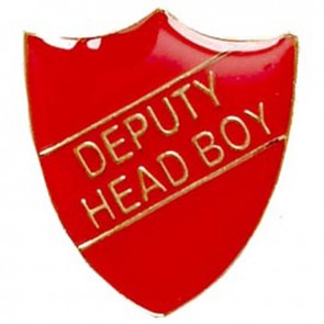 22 x 25mm Red Deputy Head Boy Shield Lapel Badge