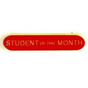  Red Student Of The Month Lapel Badge