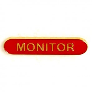  Red Monitor Lapel Badge