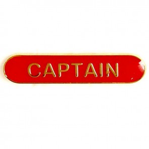  Red Captain Lapel Badge