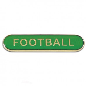  Green Football Rectangle School Metal Pin Badge