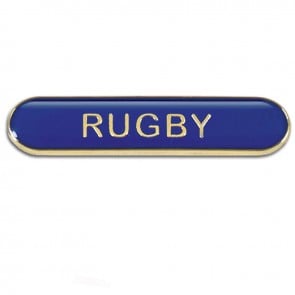  Blue Rugby Rectangle School Metal Pin Badge