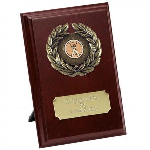 4 Inch Rectangle Wreath Design Plaque Award