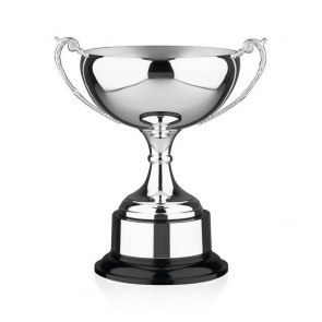 8 Inch Shallow Bowl & Black Plinth Prestige Trophy Cup