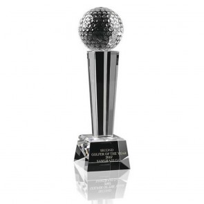 8 Inch Ball Podium Golf Optical Crystal Award