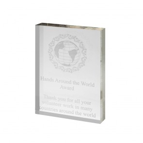 7 x 5 Inch Freestanding Plain Acrylic Award