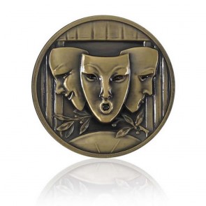 2 Inch Acting Gold Finish Medal