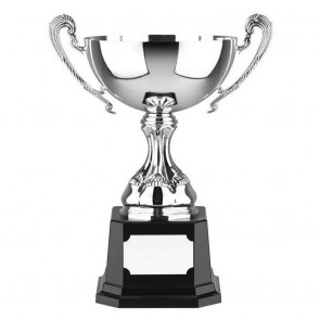 8 Inch Broad Bowl & Leaf Inlaid Handles Casalegno Trophy Cup