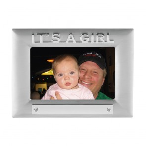 7 x 5 Inch Tall Its A Girl Christening Jaunlet Photo Frame