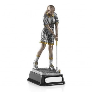 8 Inch Female Putter Golf Golden Lion Figure Award
