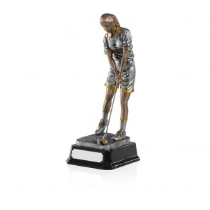 10 Inch Female Putter Golf Golden Lion Figure Award