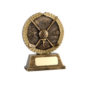 4 Inch Laurel Wreath Golf Resin Award