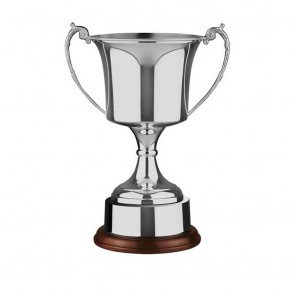 14 Inch Cask Bowl & Wooden Base Studio Trophy Cup