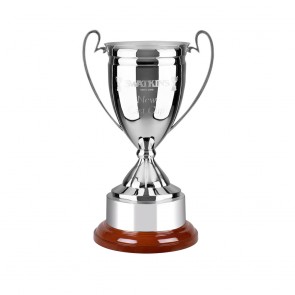 12 Inch Small Stem & Wooden Base Endurance Trophy Cup