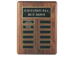 12 x 9 Inch Traditional American 12 Entry Victory Plaque