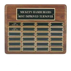 10 x 13 Inch Traditional American 24 Entry Victory Plaque