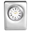 Sterling Silver Simple Style Mini Clock With Velvet Back
